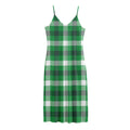 Irish Check Saint Patrick's Day Print Jersey Midi Cami Dress