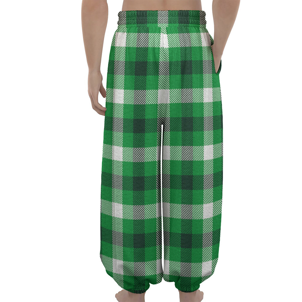 Irish Check Saint Patrick's Day Print Lantern Pants