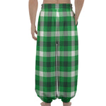 Irish Check Saint Patrick's Day Print Lantern Pants