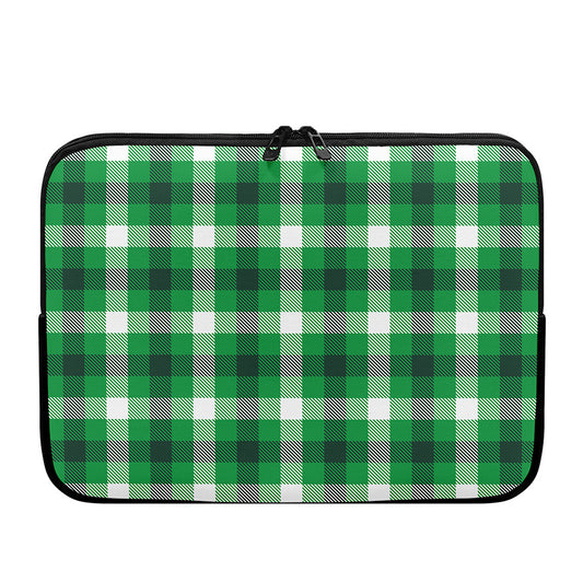 Irish Check Saint Patrick's Day Print Laptop Sleeve