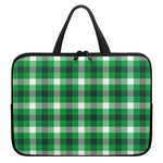 Irish Check Saint Patrick's Day Print Laptop Sleeve With Handle