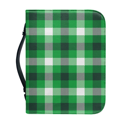 Irish Check Saint Patrick's Day Print Leather Bible Cover