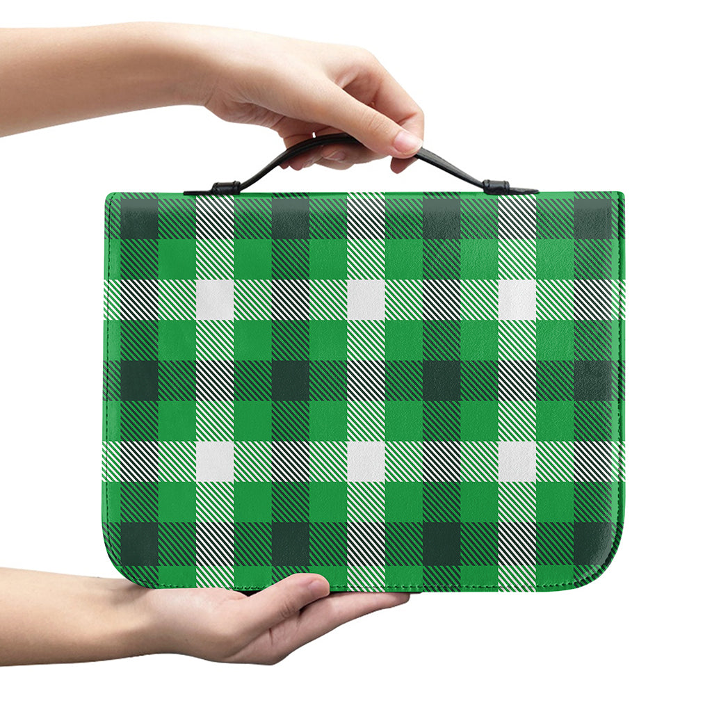 Irish Check Saint Patrick's Day Print Leather Bible Cover