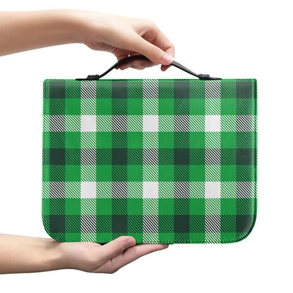 Irish Check Saint Patrick's Day Print Leather Bible Cover