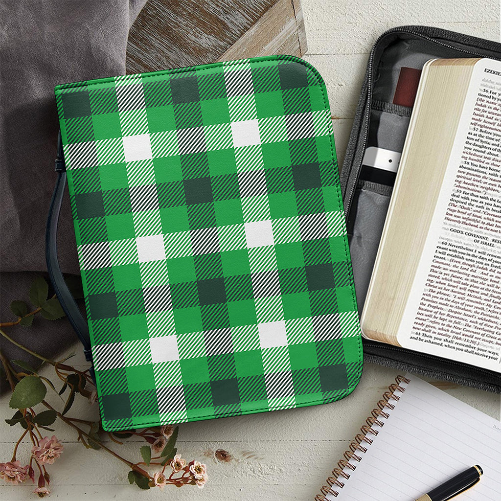 Irish Check Saint Patrick's Day Print Leather Bible Cover