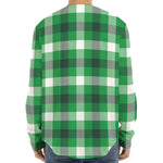 Irish Check Saint Patrick's Day Print Long Sleeve Baseball Jersey