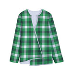 Irish Check Saint Patrick's Day Print Long Sleeve Short Coat