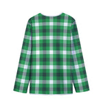 Irish Check Saint Patrick's Day Print Long Sleeve Short Coat