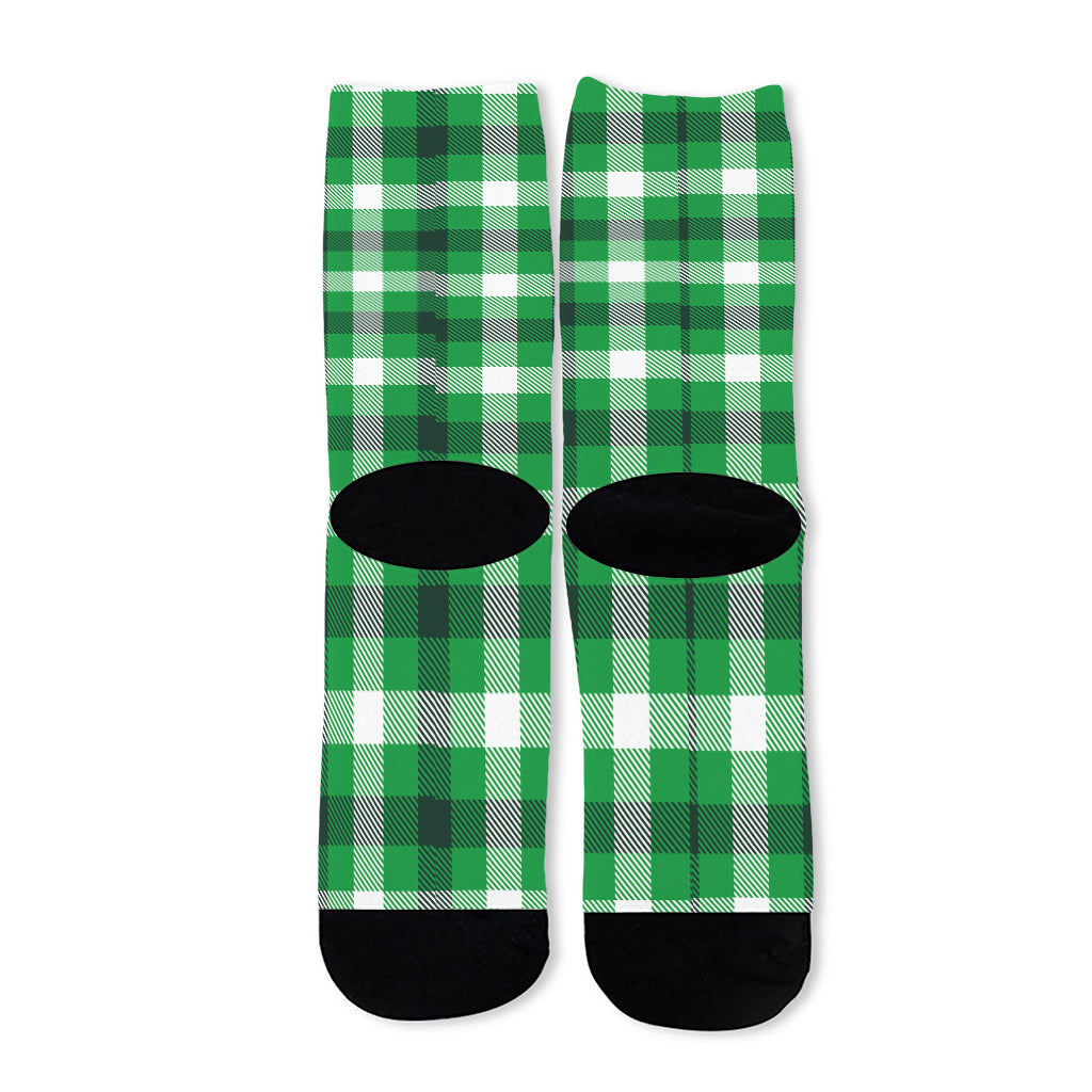Irish Check Saint Patrick's Day Print Long Socks