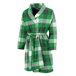 Irish Check Saint Patrick's Day Print Men's Bathrobe