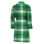 Irish Check Saint Patrick's Day Print Men's Bathrobe