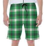 Irish Check Saint Patrick's Day Print Men's Beach Shorts