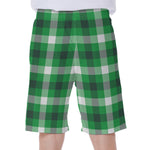 Irish Check Saint Patrick's Day Print Men's Beach Shorts