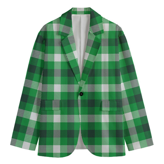 Irish Check Saint Patrick's Day Print Men's Blazer