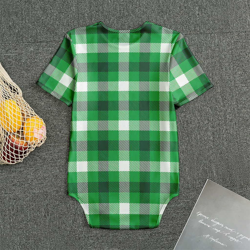 Irish Check Saint Patrick's Day Print Men's Bodysuit