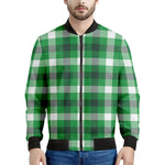 Irish Check Saint Patrick's Day Print Men's Bomber Jacket