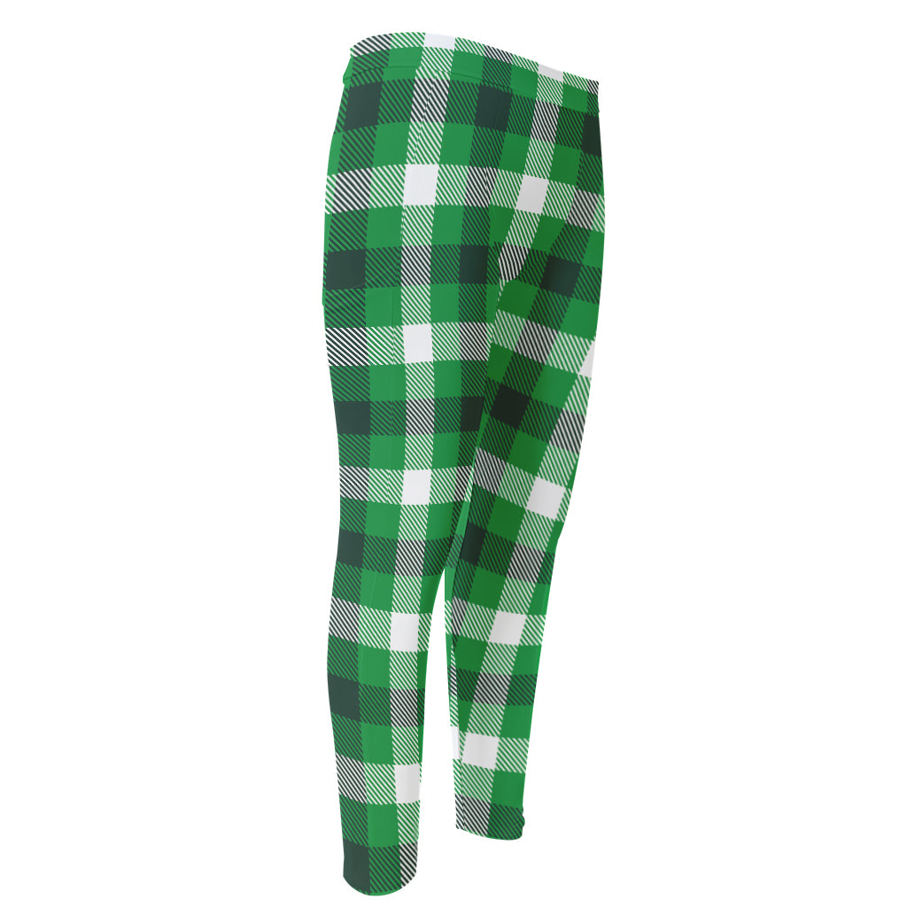 Irish Check Saint Patrick's Day Print Men's Compression Pants