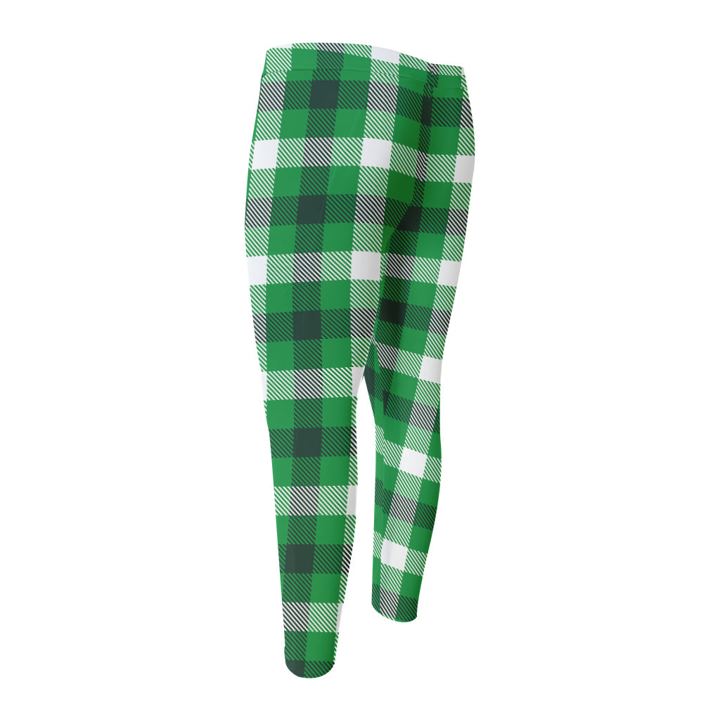 Irish Check Saint Patrick's Day Print Men's Compression Pants
