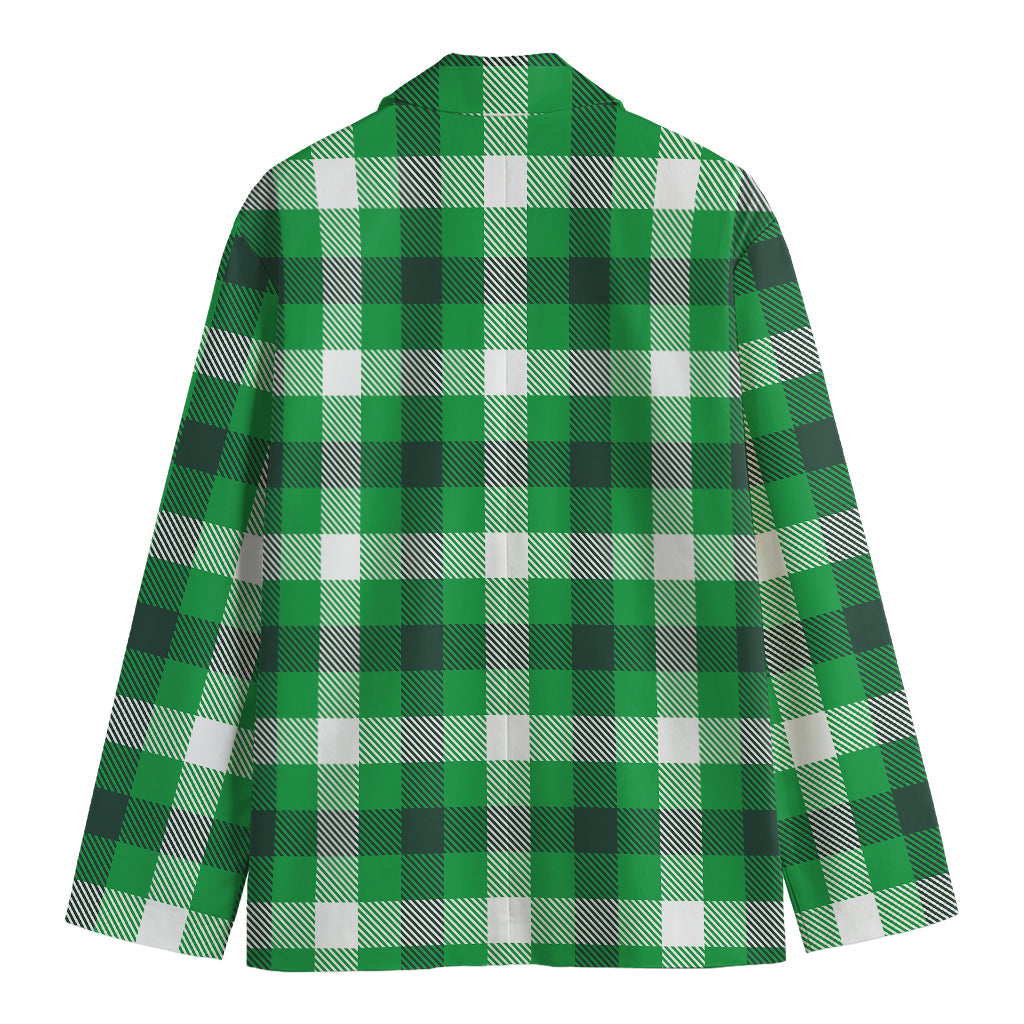 Irish Check Saint Patrick's Day Print Men's Cotton Blazer