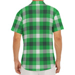 Irish Check Saint Patrick's Day Print Men's Deep V-Neck Shirt