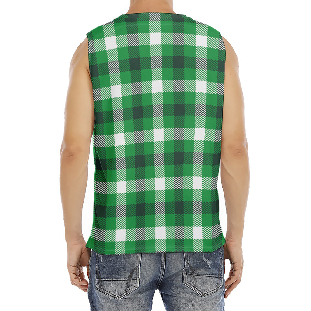 Irish Check Saint Patrick's Day Print Men's Fitness Tank Top