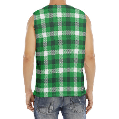 Irish Check Saint Patrick's Day Print Men's Fitness Tank Top
