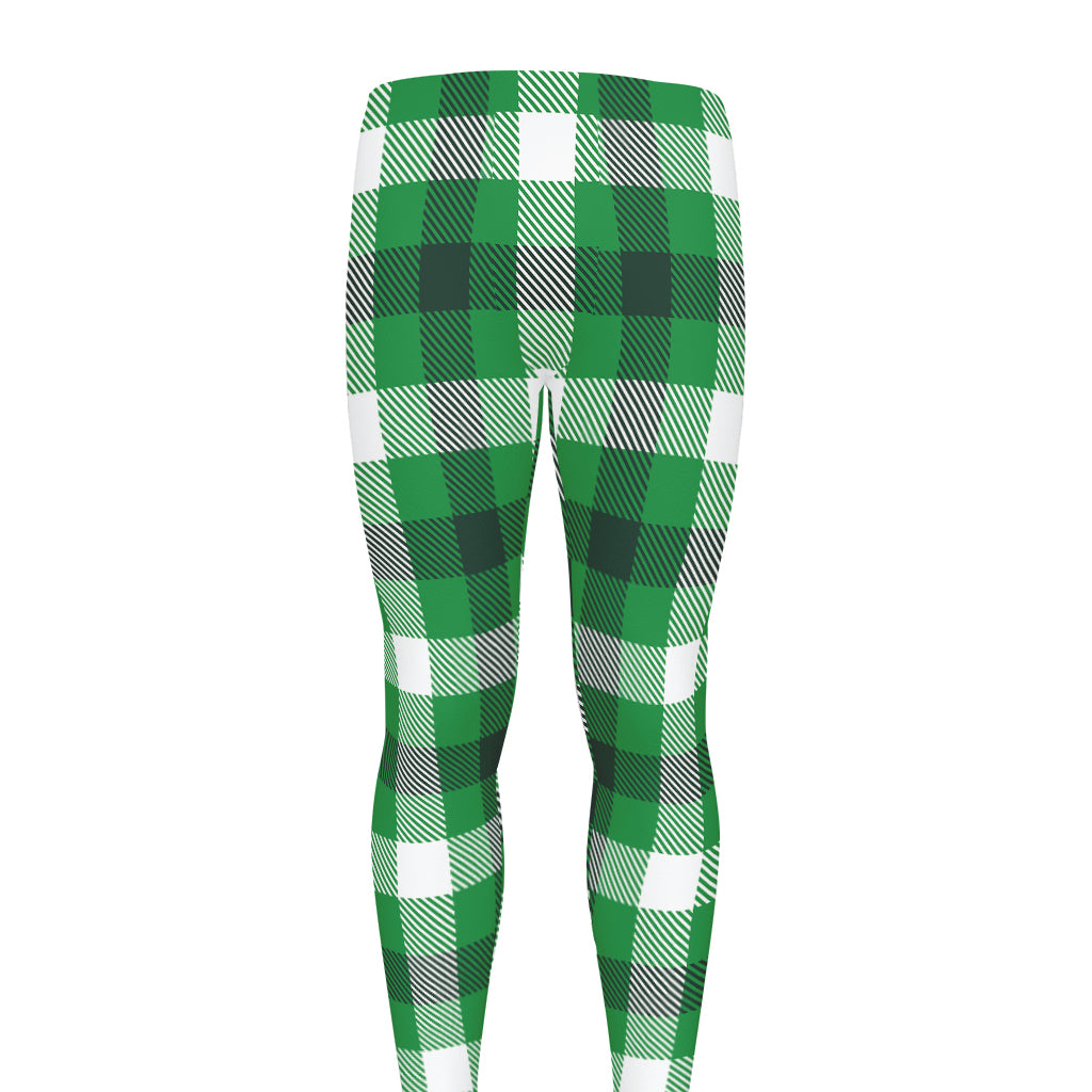 Irish Check Saint Patrick's Day Print Men's leggings