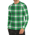 Irish Check Saint Patrick's Day Print Men's Long Sleeve Rash Guard