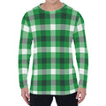 Irish Check Saint Patrick's Day Print Men's Long Sleeve T-Shirt