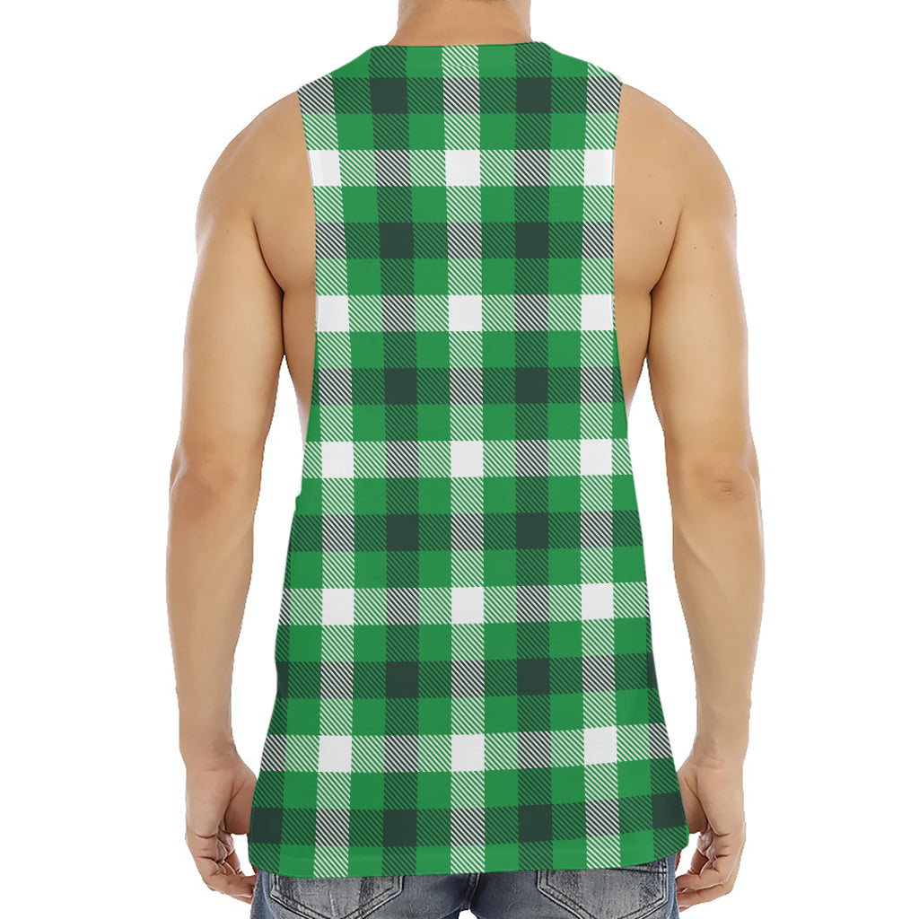Irish Check Saint Patrick's Day Print Men's Muscle Tank Top