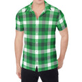 Irish Check Saint Patrick's Day Print Men's Shirt