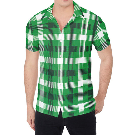 Irish Check Saint Patrick's Day Print Men's Shirt