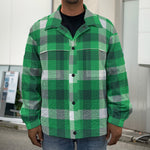 Irish Check Saint Patrick's Day Print Men's Shirt Jacket