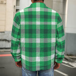 Irish Check Saint Patrick's Day Print Men's Shirt Jacket