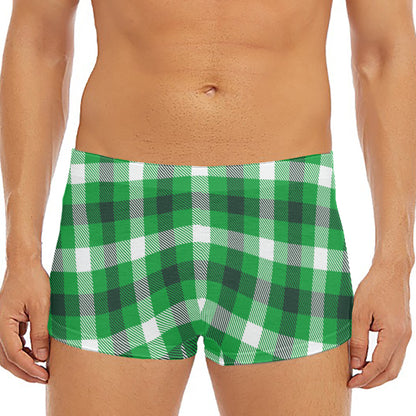 Irish Check Saint Patrick's Day Print Men's Short Boxer Briefs