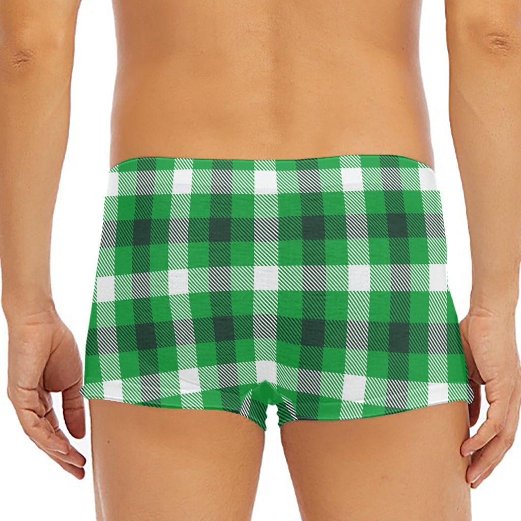 Irish Check Saint Patrick's Day Print Men's Short Boxer Briefs