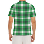 Irish Check Saint Patrick's Day Print Men's Short Sleeve Rash Guard