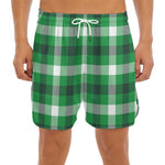 Irish Check Saint Patrick's Day Print Men's Split Running Shorts