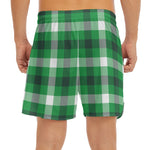 Irish Check Saint Patrick's Day Print Men's Split Running Shorts