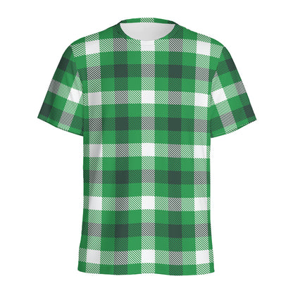 Irish Check Saint Patrick's Day Print Men's Sports T-Shirt