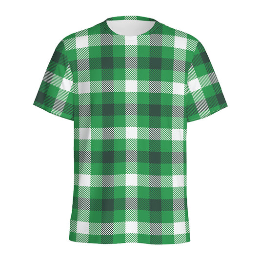 Irish Check Saint Patrick's Day Print Men's Sports T-Shirt