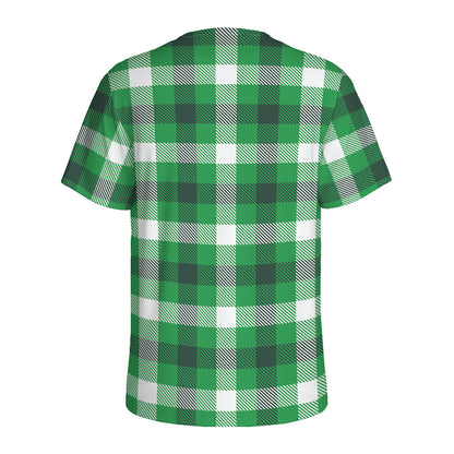 Irish Check Saint Patrick's Day Print Men's Sports T-Shirt