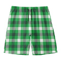 Irish Check Saint Patrick's Day Print Men's Swim Trunks