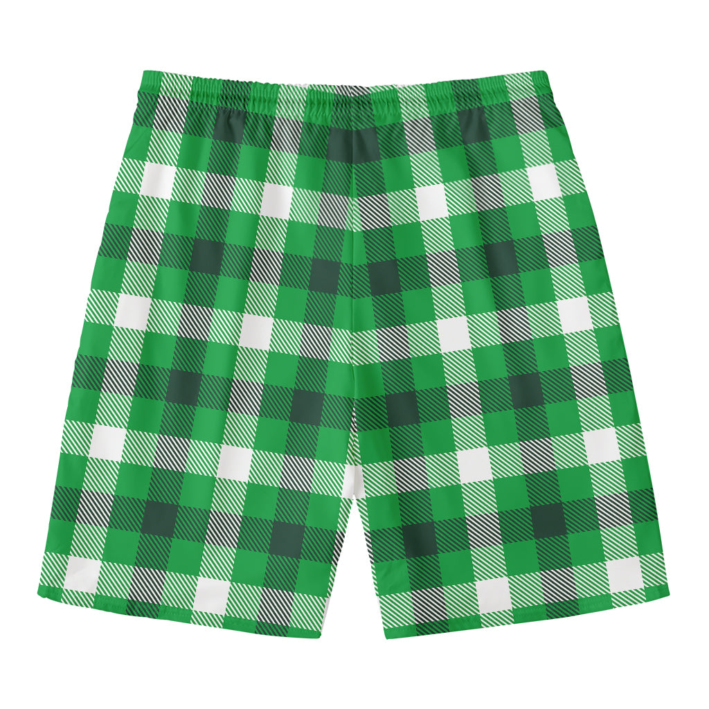 Irish Check Saint Patrick's Day Print Men's Swim Trunks