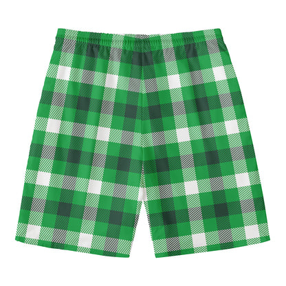Irish Check Saint Patrick's Day Print Men's Swim Trunks