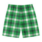 Irish Check Saint Patrick's Day Print Men's Swim Trunks