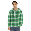 Irish Check Saint Patrick's Day Print Men's Velvet Pullover Hoodie