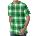 Irish Check Saint Patrick's Day Print Men's Velvet T-Shirt