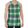 Irish Check Saint Patrick's Day Print Men's Velvet Tank Top