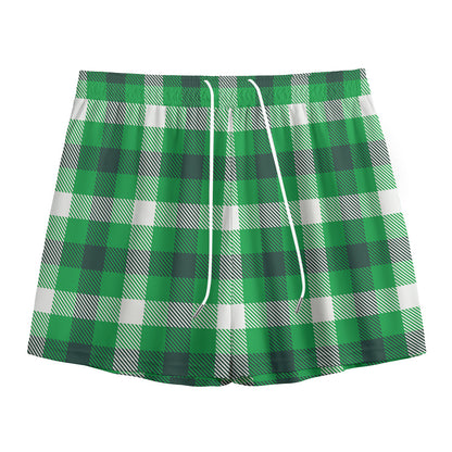 Irish Check Saint Patrick's Day Print Mesh Shorts